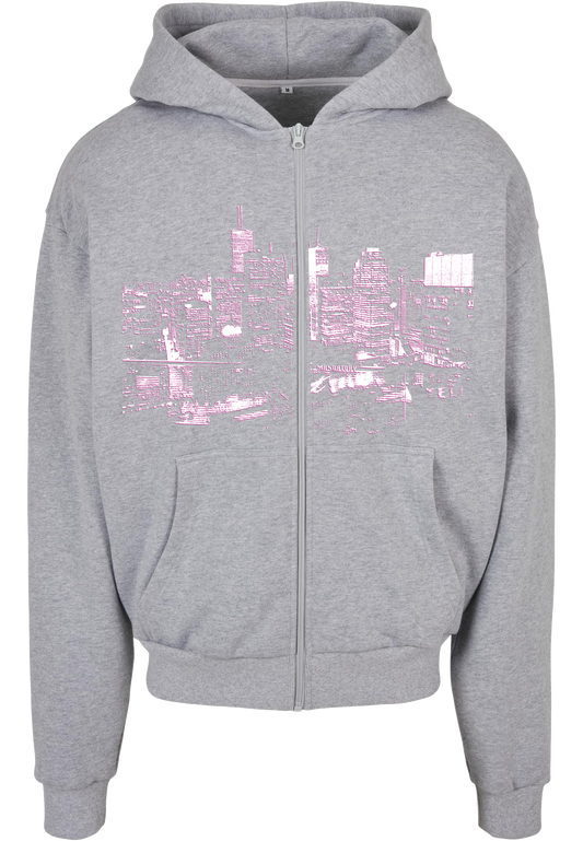 skyline_shadow Zipper heather grey pink